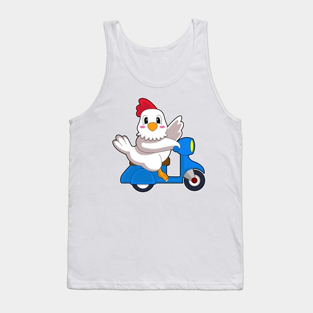 Chicken Scooter Tank Top by Markus Schnabel